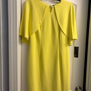 Elegant Yellow Long Sleeve Dress